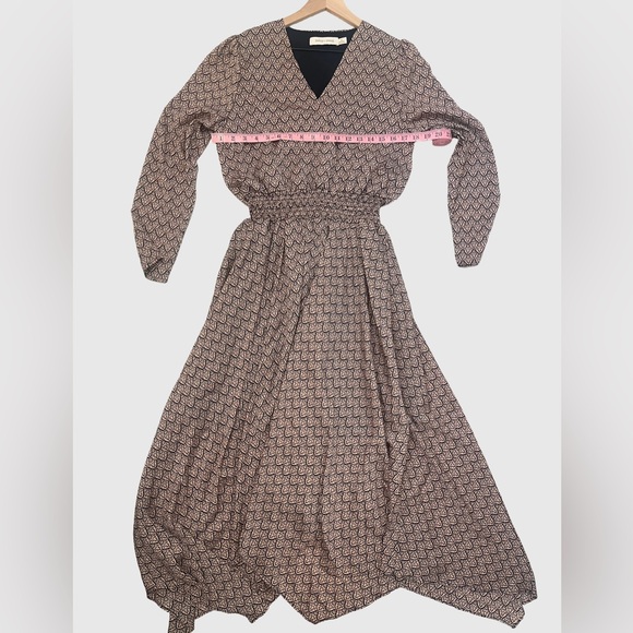 Anthropologie Bishop + Young Bohemian Rhapsody Smocked Midi Dress Size Medium - Picture 6 of 11